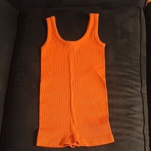 HYFVE Orange Ribbed Romper